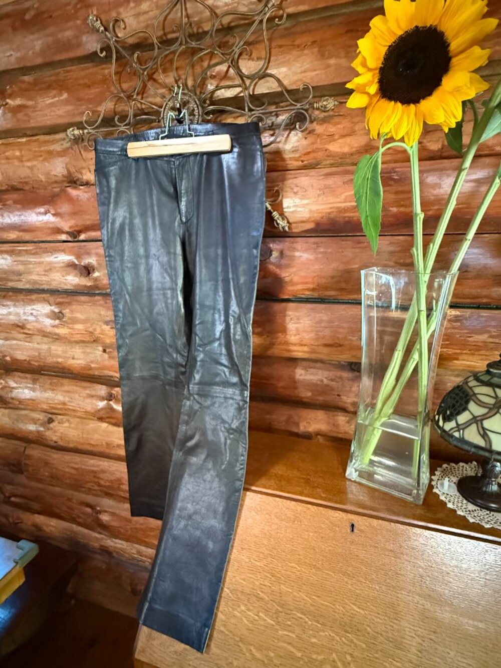 Premium Real Leather Gucci Womens  Pants